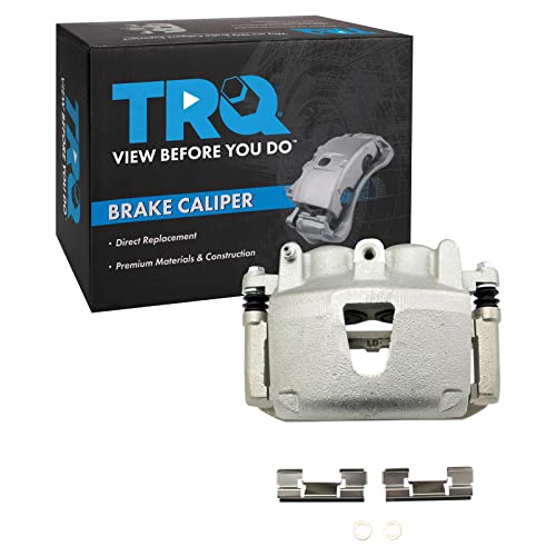 Image of TRQ Front Left Brake Caliper w /Bracket Drivers Side | For 2006-2010 Jeep Commander 2005-2010 Grand Cherokee