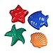 Idena Lot de 4 moules étoiles de mer, Poisson et Coquillage pour Jouer à la Plage et dans Le bac à Sable, 40163