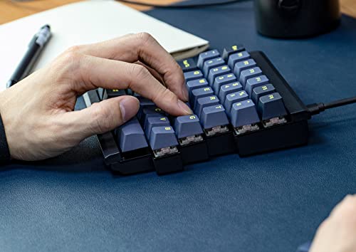 Mistel Barocco Md770 Rgb Wired + Wireless Bluetooth Tkl Split Mechanical Keyboard With Cherry Mx Blue Switch, Ergonomic Gaming Keyboard, Yellow Letter Glaze Blue Pbt Doubleshot Keycaps, Macro Support #TOP4