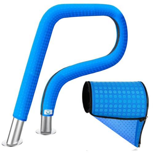 Pool Handrail Cover, 6 Feet Dual-Side Anti-Slip Neoprene Zippered Pool Handle Covers, Slip Resistant Rail Grip for Swimming Pool Hand Railing Cover Blue