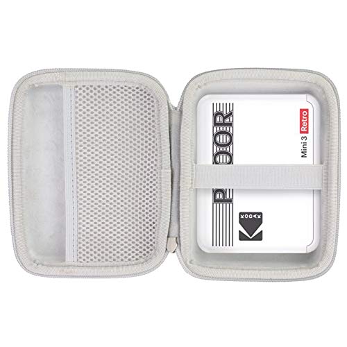 Khanka Hard Travel Case Compatible with Kodak Mini 3 Retro/Kodak All-New Mini Shot 3 Square Instant Printer & Camera (Gray Zipper)