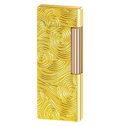 Encendedor de metal con diseño swirl y llama suave miniatura 2
