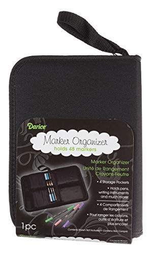Darice Empty Marker Case Holds 48-, Black