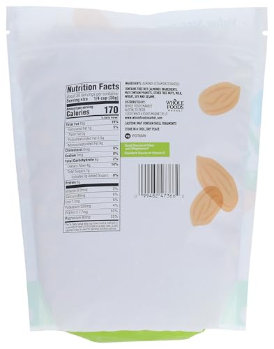 Image of 365 by Whole Foods Market, Raw California Almonds, 32 Ounce