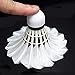 KEVENZ Goose Feather Badminton Shuttlecocks with Great Stability and Durability, High Speed Badminton Birdies,Pack of 12, White
