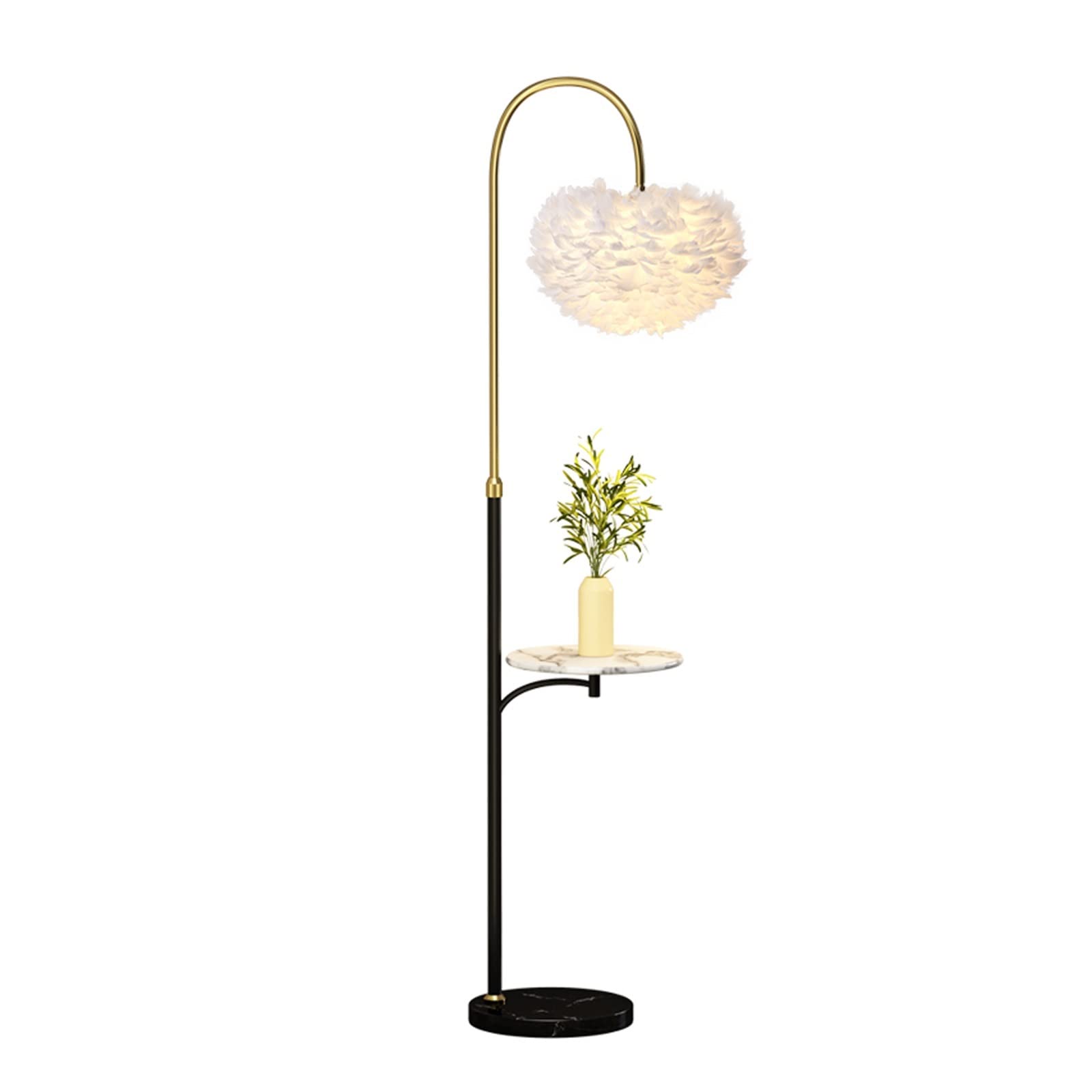 LJHFG63KUYT Standing Lamps Feather Floor Lamp Living Room Sofa Edge Shelf Bedroom Bedside Table Coffee Vertical (Excluding Light Source) Decorate