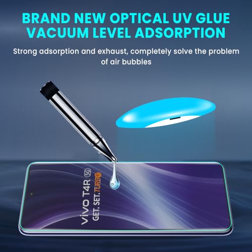 Image of ArmourPro 2 Pack Matte UV Tempered Glass for Vivo T4 and Vivo T4R 5G, Premium Curved Screen Protector with Anti-Glare Finish, Edge-to-Edge Coverage, Fingerprint Friendly and Case Friendly