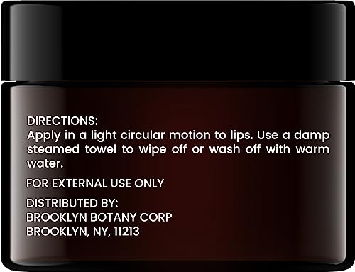 brooklyn botany lip scrub exfoliator 1 oz  lip moisturizer for dry lips and chapped lips  gentle lip exfoliator for smooth and brighter lips  peppermint flavor