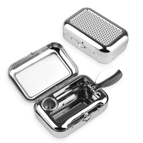 2 Stück Taschenaschenbecher, Taschenaschenbecher Geruchsdicht, taschenaschenbecher für Unterwegs, Aschenbecher für Unterwegs, Reiseaschenbecher, Aschenbecher To Go für Reisen, Camping