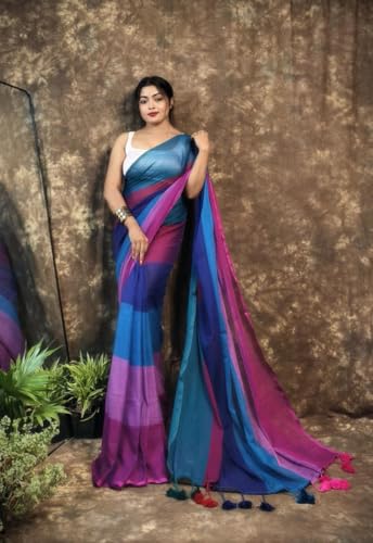 Image of Pure Cotton Saree | Soft & Lightweight | Handloom Woven Elegance for Festive & Casual Wear