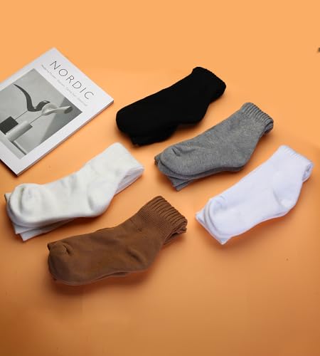 5 Pairs Slouch Socks For Woman Thigh High Scrunch Socks Bulk Soft Leg Warmers for Winter, Size 5-114