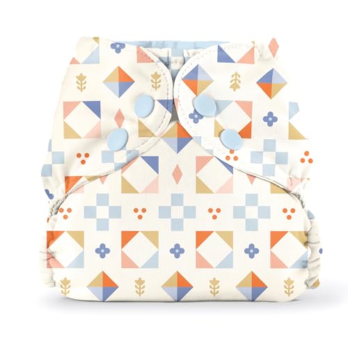 Image of Esembly Cloth Diaper Cover - Reusable Swim Diaper, Waterproof, Breathable - Adjustable Outer Layer Over Absorbent Inner for Blowout Protection - Quilted, Size 2 (18-35lbs)