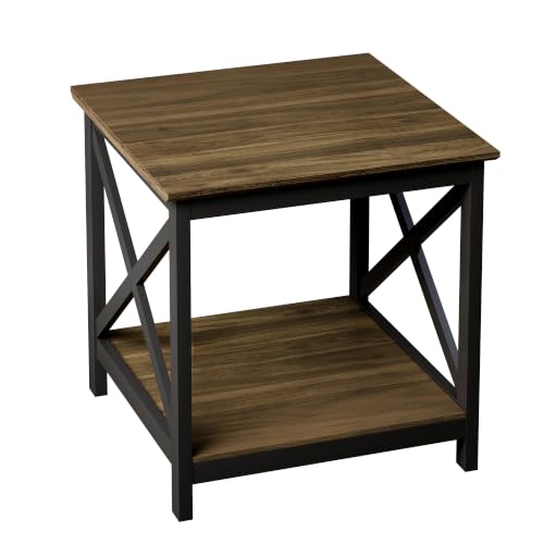 Image of ChooChoo End Table, 24 Inch End Table with 2-Tier Storage Shelf
