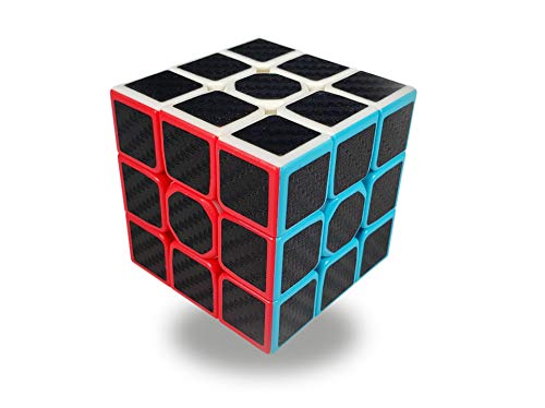 Full Size 56mm Carbon Fiber Magic Speed Cube 3x3 Easy Turning and Smooth Play Durable Puzzle Cube Toy for Kids