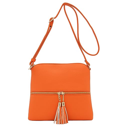 Image of DELUXITY Lightweight Medium Crossbody Bag with Tassel | Lightweight