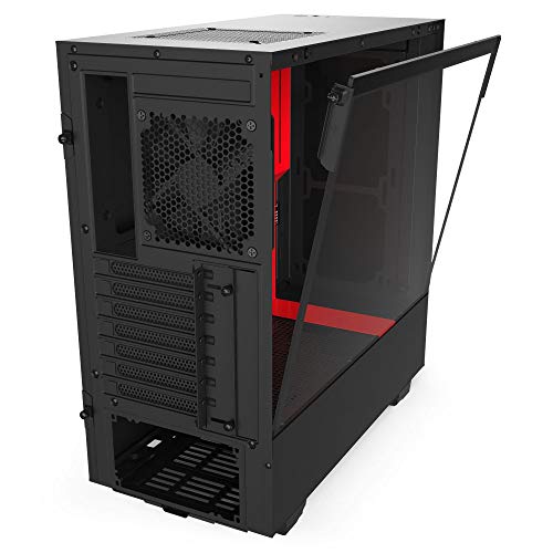 Image of NZXT H510 - Compact ATX PC Gaming Case - Tempered Glass - Enhanced Cable Management - Matte Black /Red