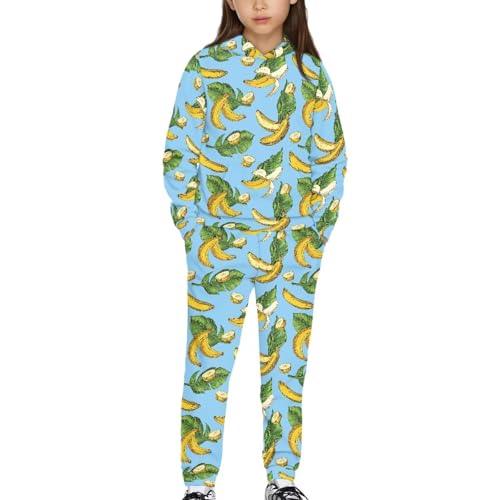 Renewold 2 Piece Set Girls Long Sleeve Tracksuits Kids Hoodie Sweatshirt and Jogger Sweatpants Activewear Sweatsuits