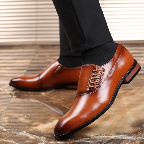 Wedding Perfect Vintage Oxford Shoes Men's Comfortable Dress Shoes Men's Lace-up Shoes2