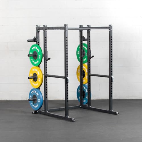 Titan Fitness 4 Pack T-2 Series Weight Plate Holder Attachments, J-Hook Style Mounting, Weight Plate Storage