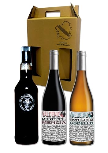 Estuche Surtido 3 botellas Gallego (Godello Valdenico Monterrei + Mencía Valdenico Monterrei + Licor Café Valdenico Ourense)