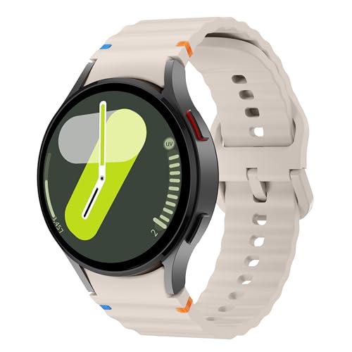 Image of WRIGSS Silicone Strap Compatible with Samsung Galaxy Watch 7 6 5 4 FE Original Style Wavy Smart Watch Straps For Men Women, 40mm 44mm Standard & Classic