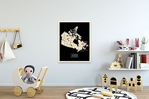 Kindred Sol Collective GLOCOUCANBLA1114 Canada Map Wall Art Poster thumb #1