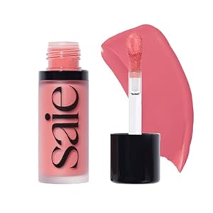 Saie Dew Liquid Blush for Cheeks – Hydrating Cream Blush Stick with a Blendable + Buildable Formula – Skincare Infused Dewy Cheek Tint for a Natural Flush – Glowy Makeup Essential – Sweetie (.40 oz)