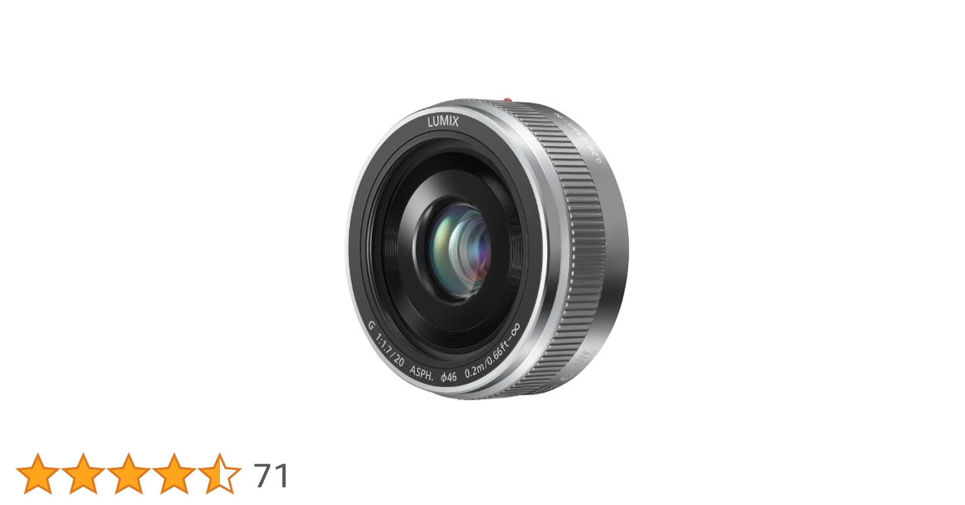 Panasonic Lumix G H-H020AS 20mm F/1.7 II ASPH Fixed Lens for