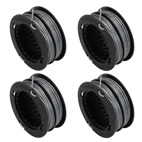 Zealfix Bobine Doppie Per Tagliabordi Greenworks 40v 80v Gst1246 Gd40bc Gd40bck2x Gd40bcb, 2930507 Sb00l00 Bobina Di Filo Di Ricambio Per Tagliabordi 4,8 M Lunghezza ø 2 Mm (4 Bobine)