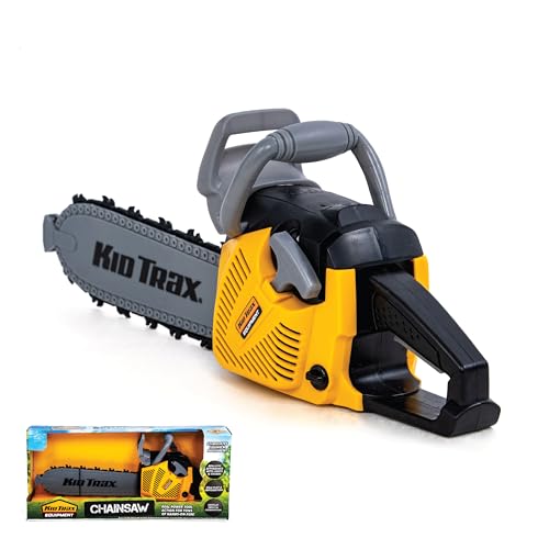 Kid Trax Chain Saw Construction Toys - Kids Toys Gardening Tools Kids Chainsaw Easy to Use Pretend Play Tools for Kid Realistic with Lights & Sounds Toys for 3 Year Old Boys and Girls Above