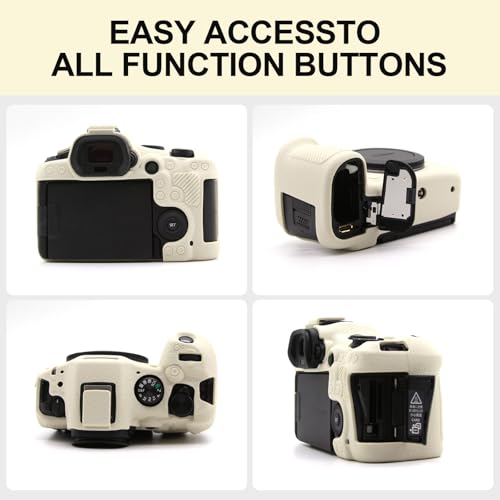 Funda ligera de silicona para Canon EOS R6 Mark III beige miniatura 2