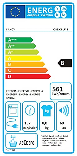 Candy-Smart-CSE-C8LF-S-Secadora-Condensacion-8KG-Bomba-Calor-Digital-y-Mandos-NFC-14-Ciclos-Deposito-Condensacion-Zocalo-Planchado-Facil-Inicio-3-6-9H-Instalacion-en-Columna-Clase-B-Blanco