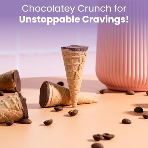 Pure Temptation® Coffee Chocolate Waffle Cone (25 Pcs) - Premium Coffee Flavoured Gift Pack - Choco Cone Coffee Candy Chocolates for Coffee Lovers, Made with Premium Grade Coffee - Pack of 1