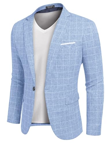 COOFANDY Herren Casual Karierter Sakko Sportlich Business Blazer Jacken,...