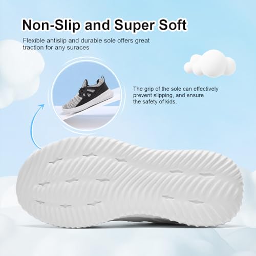 Image of nerteo Girls Shoes Slip on Boys Kids Sneakers Lightweight Tennis Running Walking Gym Fashion Shoes for Little Kid /Big Kid