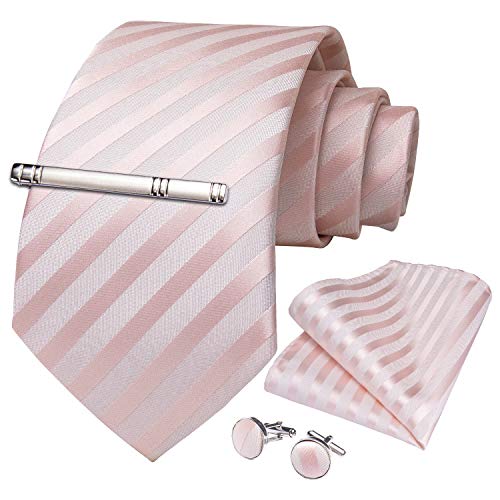 DiBanGu Cravatta da uomo in seta tinta unita a