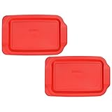         (2) Pyrex 233-PC 3 Quart Red 9