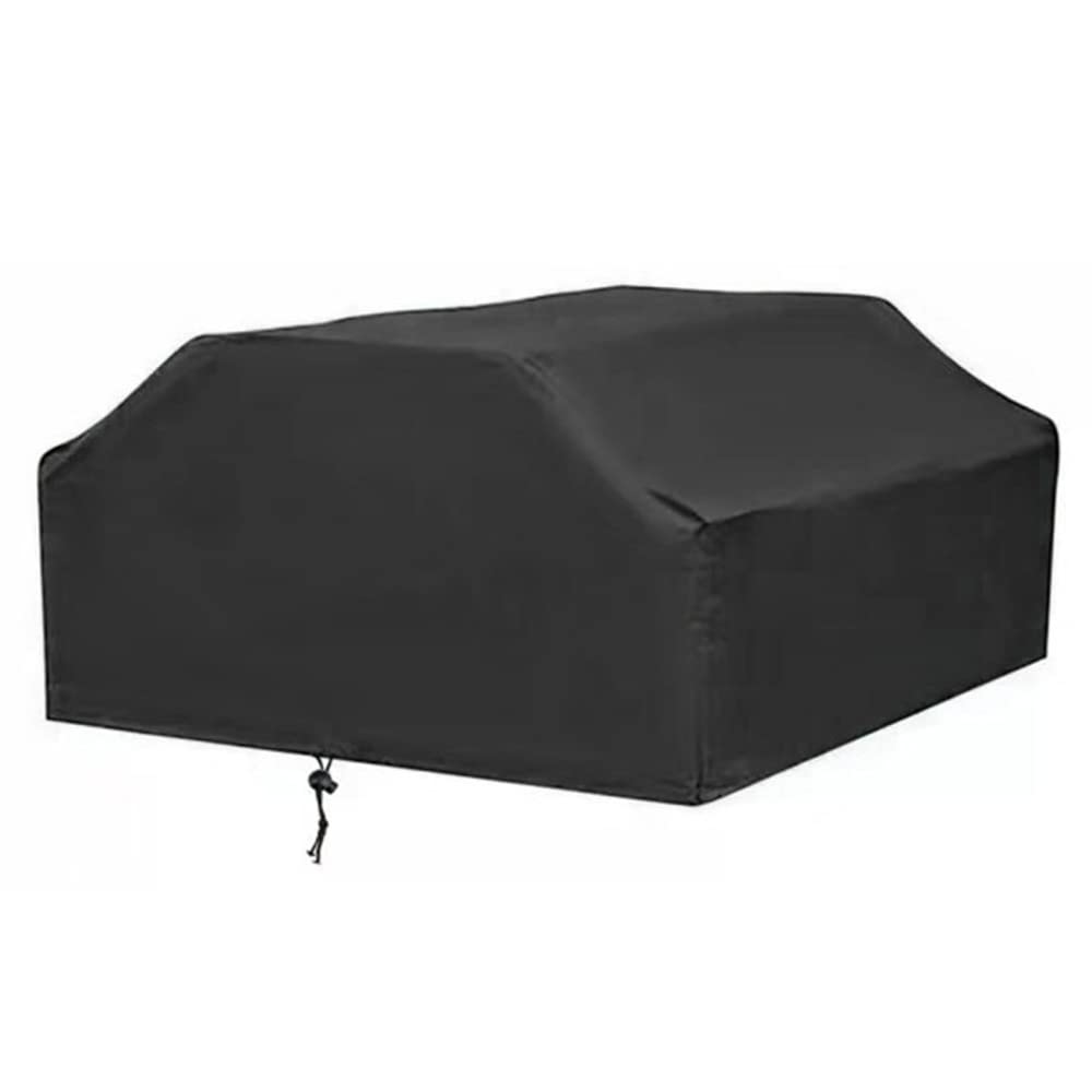 Fundas para mesa de patio, color negro, rectangulares, ajustables, para picnic al aire libre, cocina