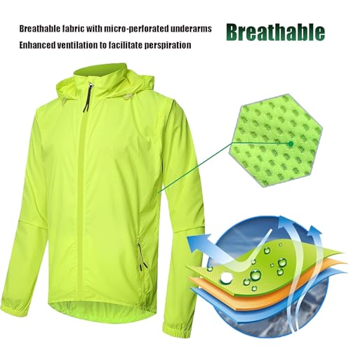Chaqueta rompeviento con capucha para ciclismo hombre miniatura 4
