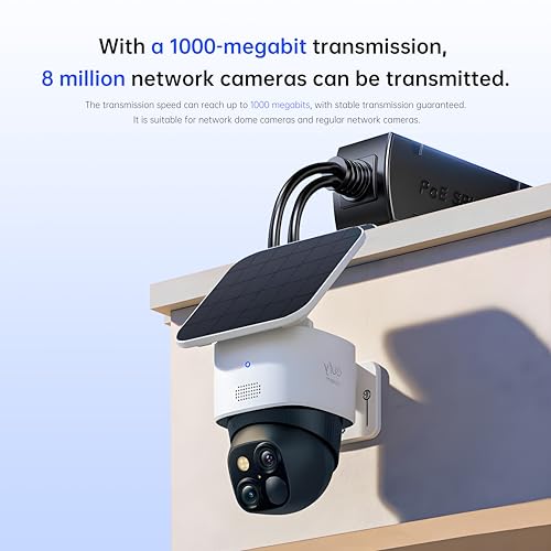 Divisor PoE Gigabit 12 V 1,2 A de salida, adaptador Ethernet sobre línea eléctrica de 10/100/1000 Mbps, adaptador Power over Ethernet para cámaras de seguridad CCTV y vigilancia miniatura 2