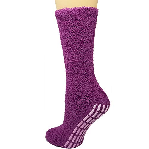 Debra Weitzner Non-slip Hospital Socks Fuzzy Slipper Grip Socks For Women Men 3 Pairs4