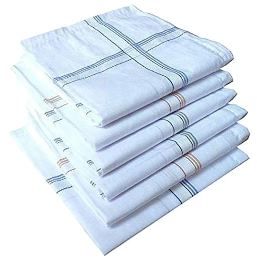 Daily Use Soft Handkerchief Collection For Men Absorbent Comfortable Fabric Travel Office Pack White Free Size-image-30