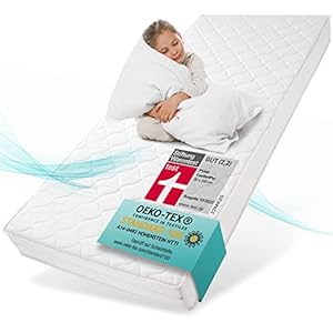 Sun Garden Kindermatratze 90×200 cm H3 I P1440 ComfortPur I Oeko Tex 100 Zertifiziert I Abnehmbarer Bezug mit Klimafaser I Bis zu 40 °C Grad waschbar I Formstabiler Komfortschaumkern