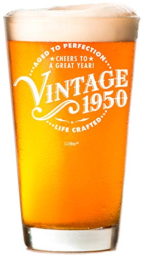 1950 72nd Birthday Gifts Men Women  Seventy Two Year Old Bday Beer Glass 