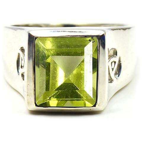 Anillo de hombre de Peridoto Natural CaratYogi Cover