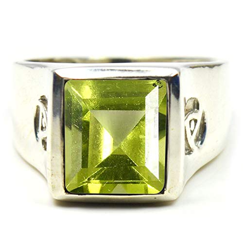 Bague en argent sterling 925 sertie de pierres précieuses de haute joaillerie