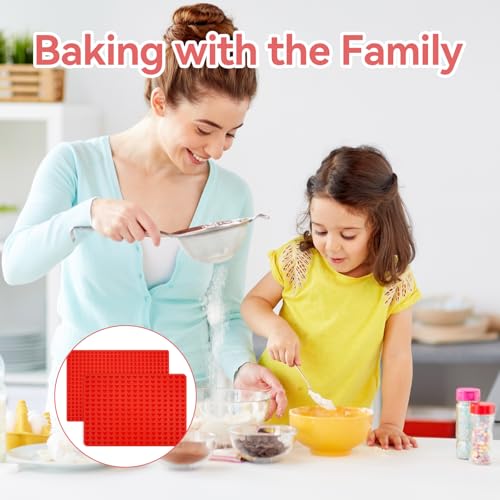 2 Stück Backmatte Hundekekse, Hundebackmatten Silikon mit Teigspatel, Backmatten für Hundeleckerlies, Leckerli Backmatte für Hunde, für Mikrowelle Backofen (1.2 cm Halbkugel+1.5 cm Herzform)