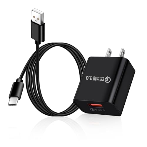 QC3.0 18W USB C Charger for Samsung Galaxy Phone, Fit for Galaxy A10e,A03s,A13,A32,A51,A52,A53,A14 5G,A23, A13,A54,A34,A04s,A60,A50,A40,A30,A80,A70,A20e 5G,A8s,A8 Star,A6s,A9 Phone Charging Cord Cable