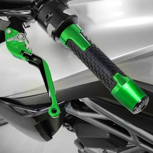 Empuñaduras de manillar aluminio 22mm oro elegantes para motos Kawasaki Ninja Z800 3