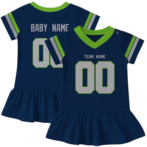 Image of KREDE Baby Clothes Unisex Bodysuit Jersey Style Custom Name Number for Baby Boys